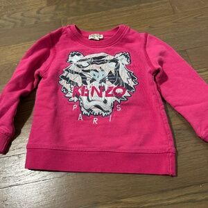 Kenzo Pink Kids Sweatshirt with Tiger Design